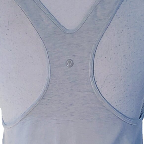 Lululemon Om Racerback Heathered White Cashew Tank Top Ombre Tan - Picture 5 of 6